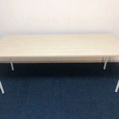 アール・エフ・ヤマカワ ミーティングテーブル RFSPT-1870WH（NA) 角丸仕様 シンプルテーブル W1800×D700 メラミン樹脂化粧ワークテーブルの画像