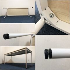 アール・エフ・ヤマカワ ミーティングテーブル RFSPT-1870WH（NA) 角丸仕様 シンプルテーブル W1800×D700 メラミン樹脂化粧ワークテーブルの画像