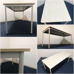 アール・エフ・ヤマカワ ミーティングテーブル RFSPT-1870WH（NA) 角丸仕様 シンプルテーブル W1800×D700 メラミン樹脂化粧ワークテーブルの画像