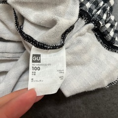 GU チェック柄ハーフパンツ100cmの画像