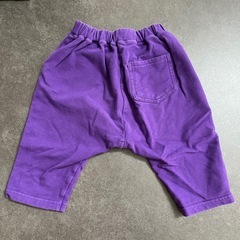 GU 無地紫色ハーフパンツ100cmの画像