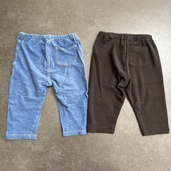 UNIQLO7分丈ズボン100cm2着セットの画像