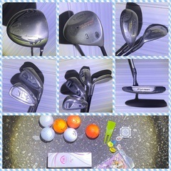 男性用セット(Rフレックス) ウッドはドライバーとスプーンの2本 ユーティリティ3、4の2本 アイアンは高性能アイアン5-9、Pw、Sw、パターの画像