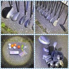 男性用セット(Rフレックス) ウッドはドライバーとスプーンの2本 ユーティリティ3、4の2本 アイアンは高性能アイアン5-9、Pw、Sw、パターの画像