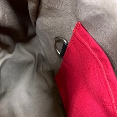 【ハンドメイド】帆布トートバッグ  レッド×モカ1105新品未使用の画像