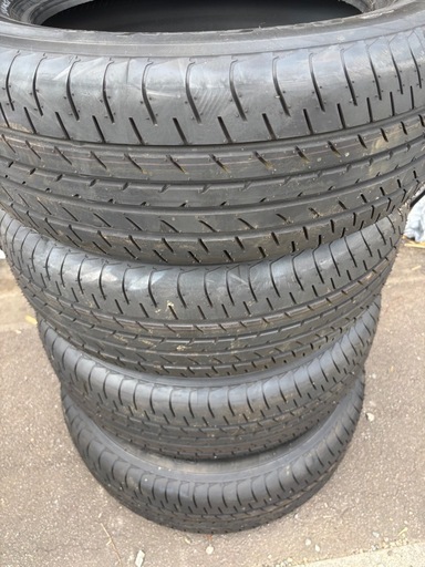 新車外し YOKOHAMA ヨコハマ ブルーアース 225/60R17 2023年製 4本セット 30系アルファード純正タイヤ