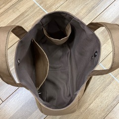 【ハンドメイド】帆布トートバッグ カフェオレ×モカ1105新品未使用の画像