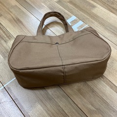 【ハンドメイド】帆布トートバッグ カフェオレ×モカ1105新品未使用の画像