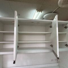 ニトリ食器棚　リガーレ　140KB-WH　ソフトクローズ引出し　サイズ(約)：幅141×奥行51×高さ202cmニトリ食器棚　リガーレ　140KB-WH　ソフトクローズ引出し　サイズ(約)：幅141×奥行51×高さ202cmの画像