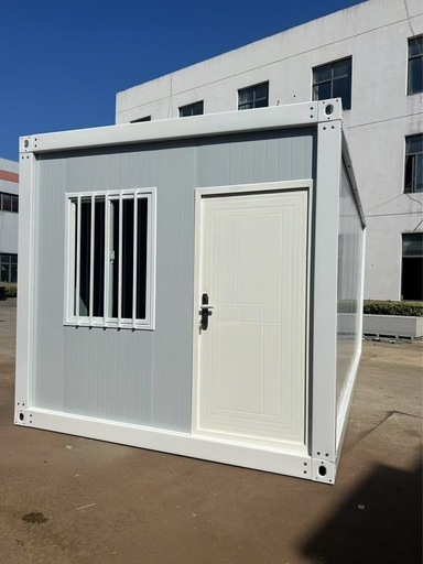 施工事例、2階建てプレハブ住宅　 二重強化ガラスウォールタイプで、屋上テラス付き