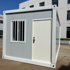 施工事例、2階建てプレハブ住宅　 二重強化ガラスウォールタイプで、屋上テラス付きの画像