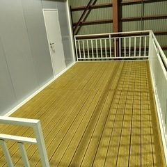 施工事例、2階建てプレハブ住宅　 二重強化ガラスウォールタイプで、屋上テラス付きの画像