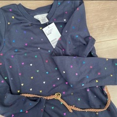 【未使用】スウェットワンピース　ダークブルー　120〜130　の画像