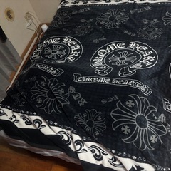 クロムハーツ風デザイン　フランネル　ブランケット　毛布　の画像