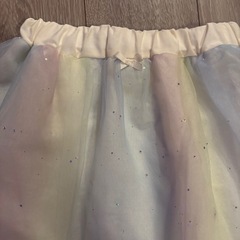 パステルレインボーカラーのシフォンスカート　サイズ130の画像