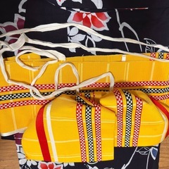 【浴衣3点セット】浴衣・作り帯・下駄の画像