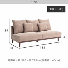 未使用ファブリック　ソファーの画像