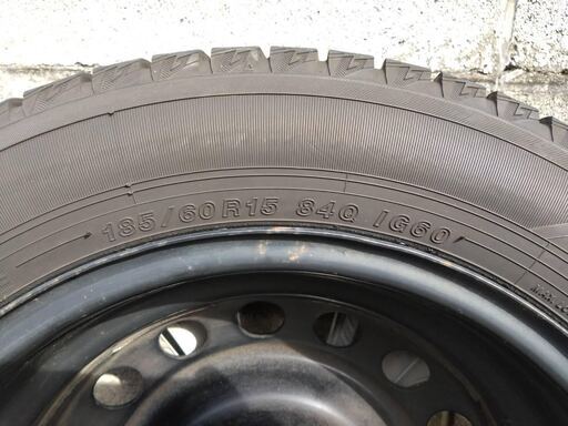YOKOHAMA iceGUARD iG60 スタッドレスタイヤ(185/60R15)＋純正スチールホイール 4本セット＋タイヤチェー