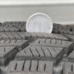 No.148 スタットレスタイヤ155/80R13 4H PCD100 アルミホイール付4本セットの画像