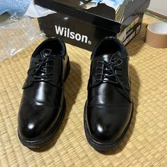 Wilson 黒 ドレスシューズの画像