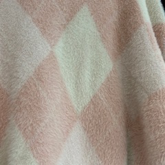 セーター　ダイヤ柄　ピンク
の画像