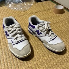 New Balance 550 ホワイト パープルの画像