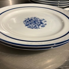 シンプルレトロかわいいブルーライン花柄　一枚30円まとめて🈹あります‼︎の画像