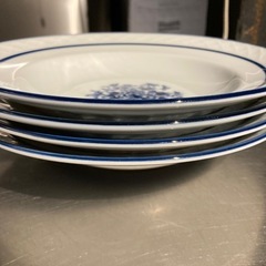 シンプルレトロかわいいブルーライン花柄　一枚30円まとめて🈹あります‼︎の画像