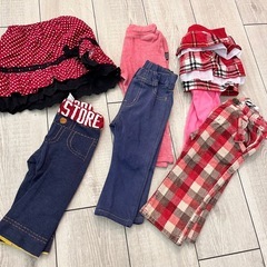 80【女の子17点】まとめ売り①　アウター　トップス　パンツ　スカッツ　レギンスの画像