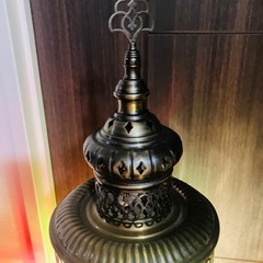 トルコランプ　3連　スタンド式　赤　白　みどり緑の画像