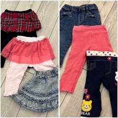80【女の子17点】まとめ売り② アウター　トップス　パンツ　スカッツ　レギンスの画像