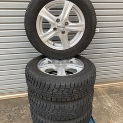 No.150 スタットレスタイヤ175/70/14 4H PCD100 アルミホイール付4本セットの画像