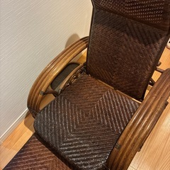 昭和レトロ　リクライニングチェア　椅子　の画像