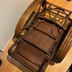 昭和レトロ　リクライニングチェア　椅子　の画像