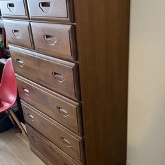 ウッドハイチェスト 6段の画像