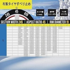 布製タイヤチェーン Ｌ　245/45R19 非常用　軍手付きの画像