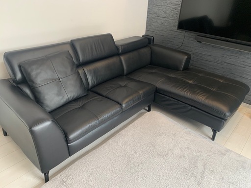 決まりました⭐︎本革カウチソファ⭐︎2分割出来ます⭐︎引取希望⭐︎