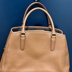 COACH 本革 2WAYバッグ キャメル 通勤用の画像