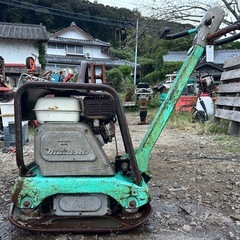 三笠産業　バイブロコンパクター　前後進 プレートコンパクター ホンダガソリンエンジン　5.5馬力　プレートランマ　ランマー　高打撃　転圧機　地固め　整地　舗装 道路 仕上げ　建設機械　MIKASA 宮崎　簡易始動動画あり　　　の画像