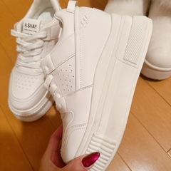 厚底スニーカー 厚底ムートン 2足セット サイズMの画像