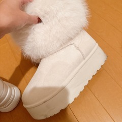 厚底スニーカー 厚底ムートン 2足セット サイズMの画像