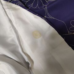 青紫の正絹小紋の画像