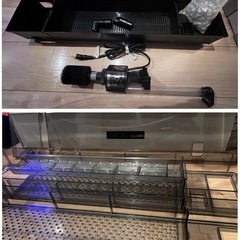 600水槽、上部フィルター(3段 仕様)、水槽台、3点セット！の画像