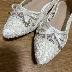 【美品】　総レース　パンプス　23.5の画像