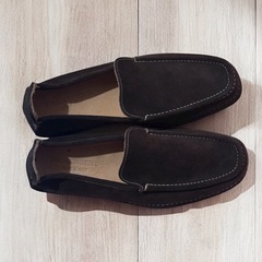 PASSENGER’S イタリア製 スエード ローファー ブラウン 27cmの画像