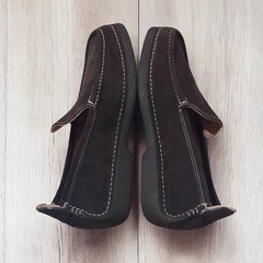 PASSENGER’S イタリア製 スエード ローファー ブラウン 27cmの画像