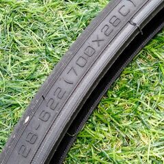   加古川　ソトのマ　中古タイヤ・チューブ・リムバンドセット　米式バルブ　サイズ：700✕28cの画像