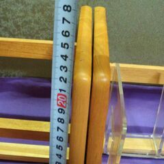 伸縮　ブックスタンド 木製　仕切付き　美品の画像