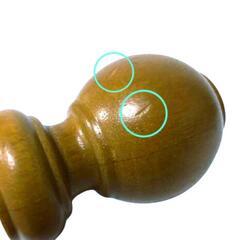 カーテンレール エンドキャップ（木製）　1個の画像