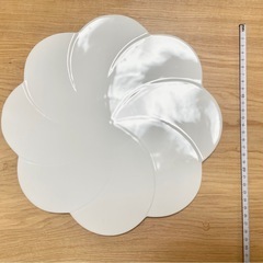 【未使用】焼き物陶器 食器セット 白 大皿2枚 中皿5枚小皿5枚セットの画像